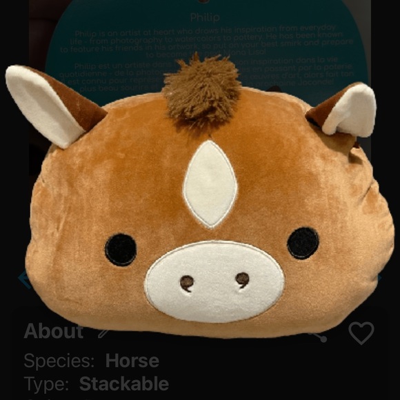 NWT 12” Philip the Horse Stackables Squishmallows - Picture 8 of 8